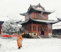 Temple Zhenguo en hiver